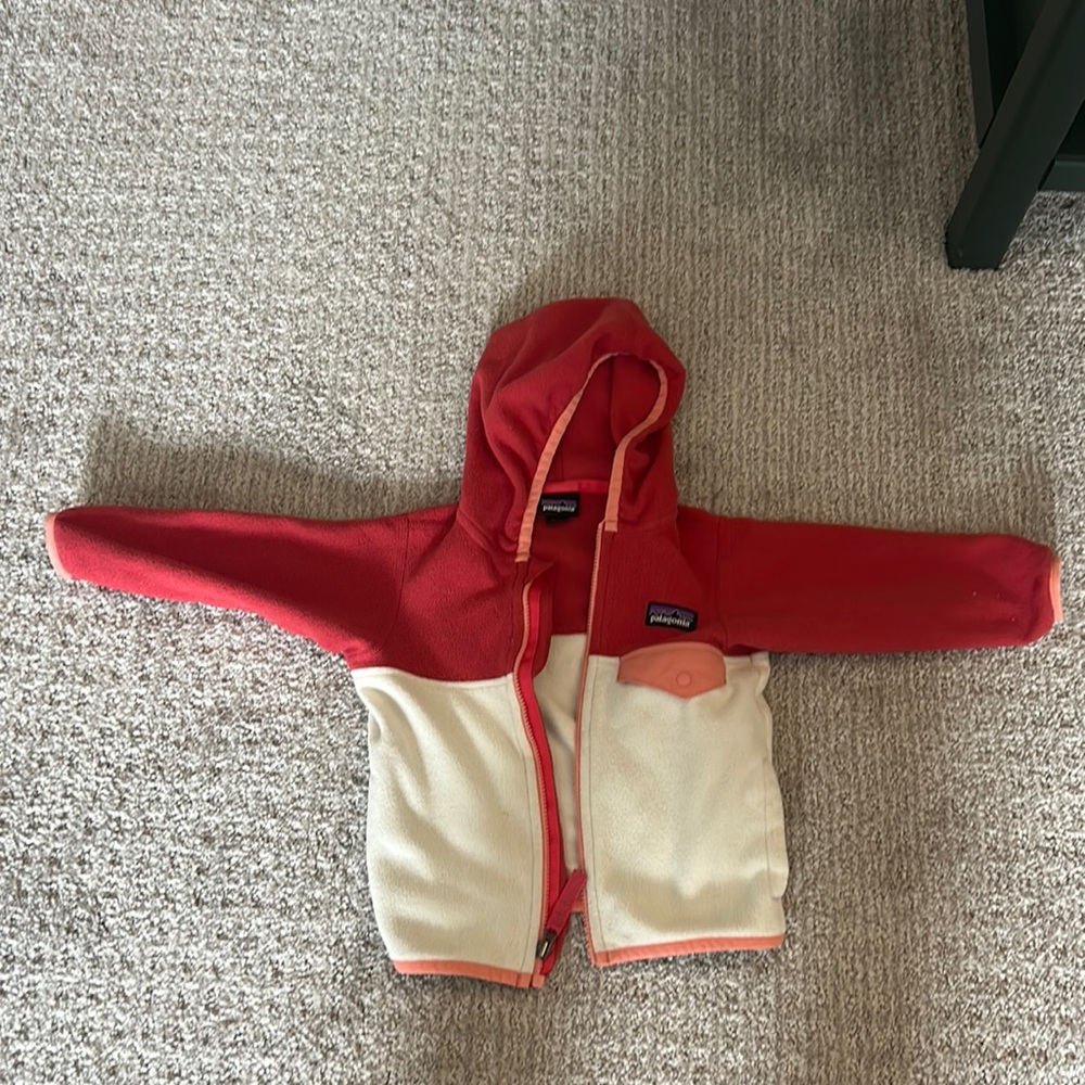 Patagonia Baby Micro D® Snap-T® Fleece Jacket 6-12 months pink/cream
